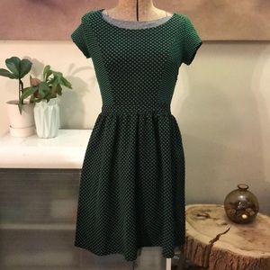 Cooperative green reverse dot dress